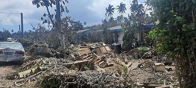 汤加首都努库阿洛法灾后图片曝光