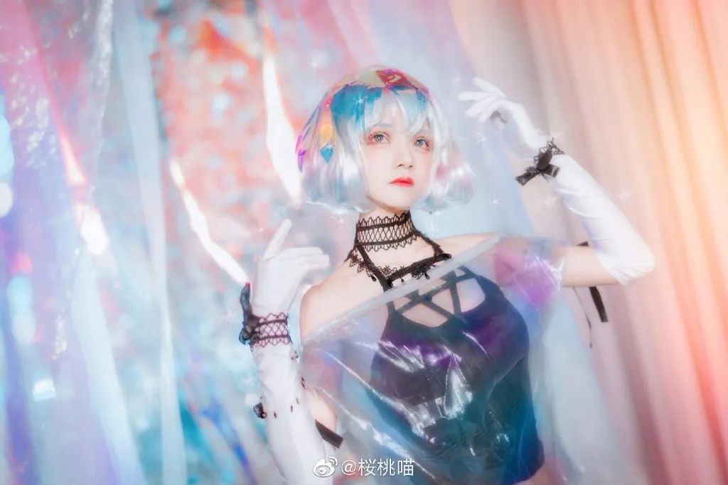 cosplay -《宝石之国》钻石(@桜桃喵)，小皮裤美大腿，我好了_图片 No.2