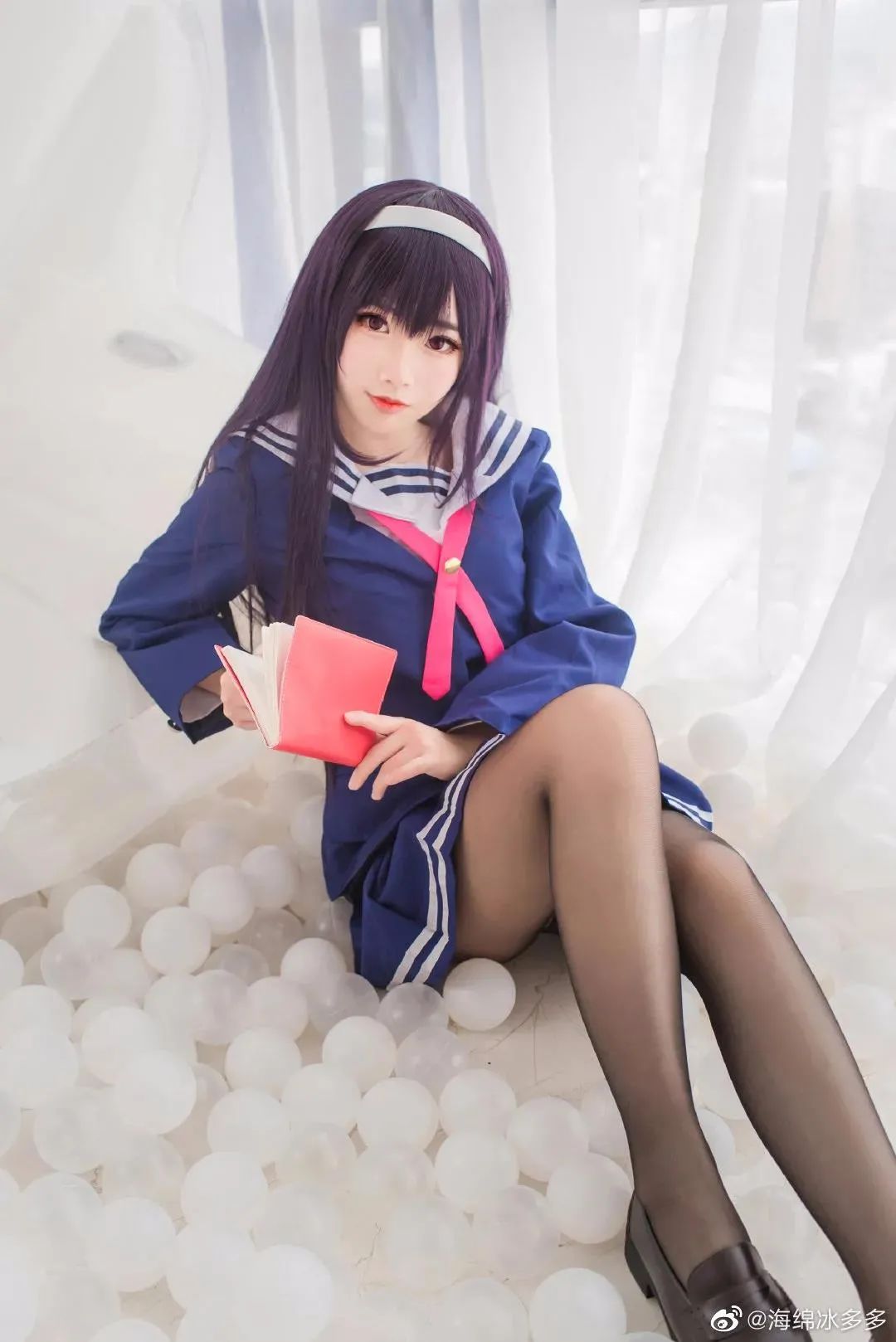 cosplay -《路人女主的养成方法》霞之丘诗羽(@海绵冰多多)，黑丝JK制服学姐爱了！_图片 No.2