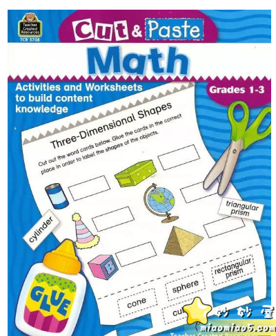 幼儿数学启蒙练习册 Cut&Paste Math G1-3（英文版）PDF图片 No.1