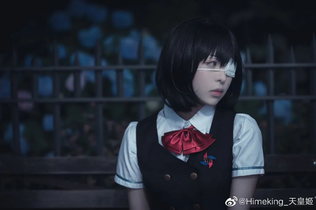 COSPLAY-《Another》见崎鸣(@LoveHimeking)，短发JK制服妹子_图片 No.2