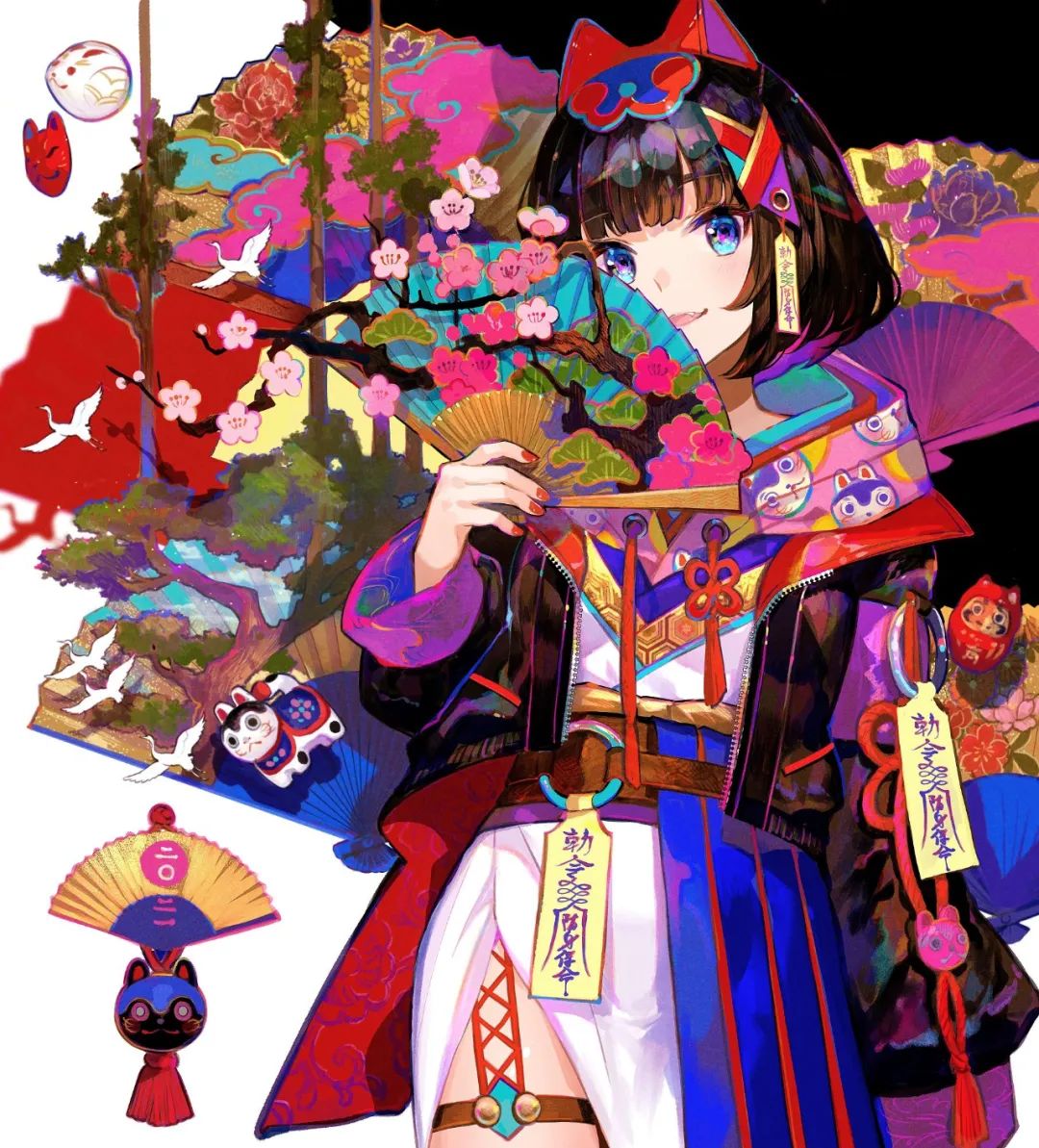 来自动漫美少女的2021元旦贺图，恭贺新年啊！_图片 No.16