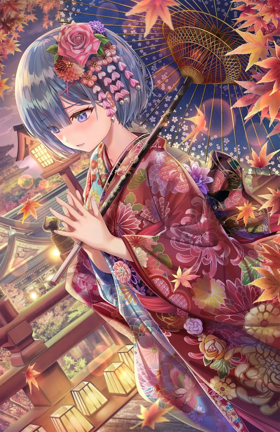 二次元美图分享 27期，华丽和服蕾姆_图片 No.1