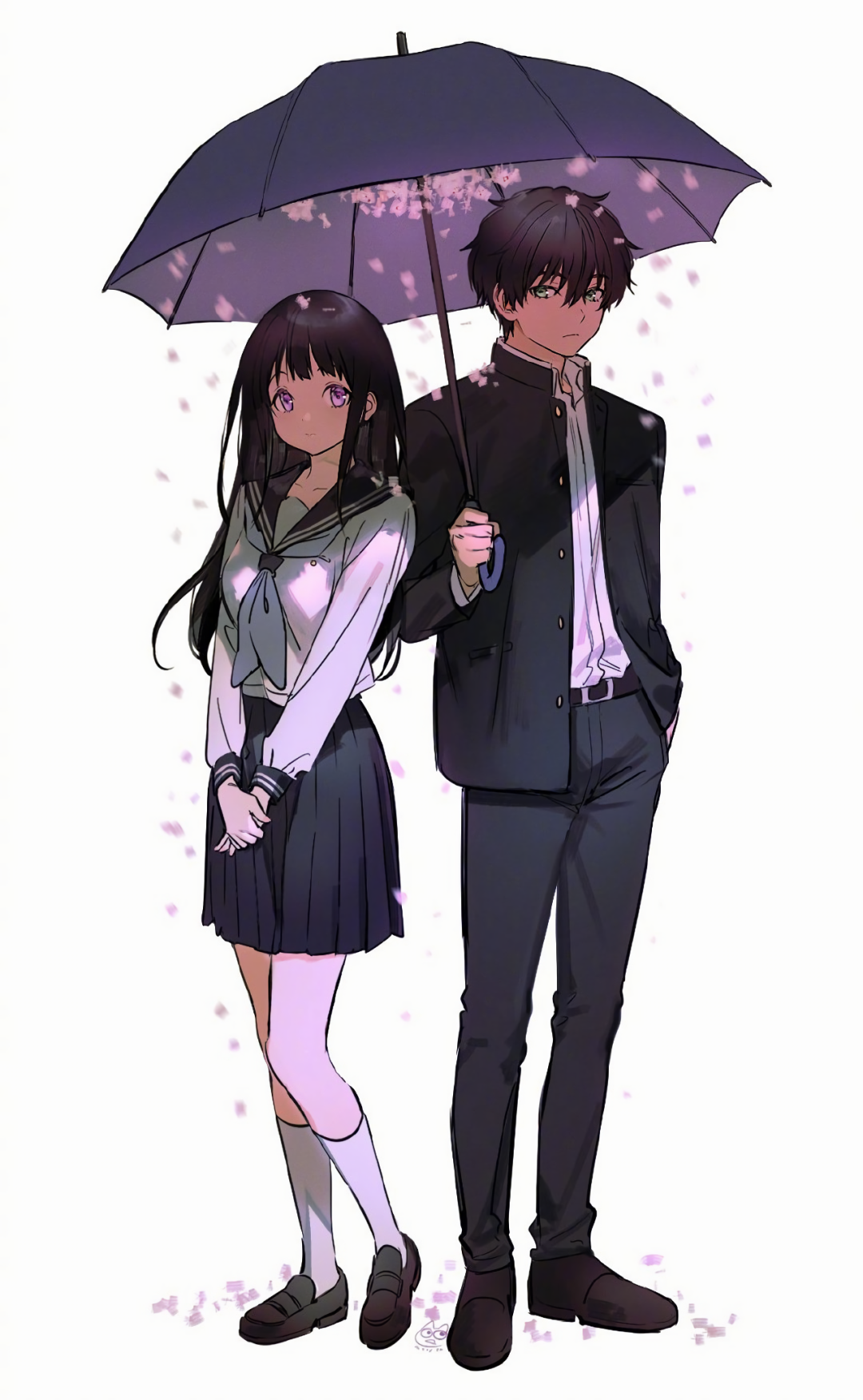 动漫壁纸：冰菓中的折木奉太郎和千反田爱瑠​，超甜瞬间_图片 No.7