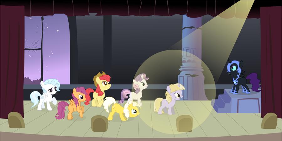 21308__safe_artist-colon-drakodarker_apple+bloom_cotton+cloudy_dinky+hooves_scootaloo_sunny+daze_sweetie+belle_oc_oc-colon-nyx_past+sins_play.jpg