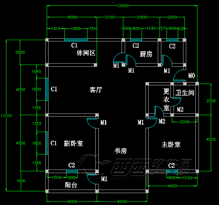 五步轻松绘制CAD室内平面图