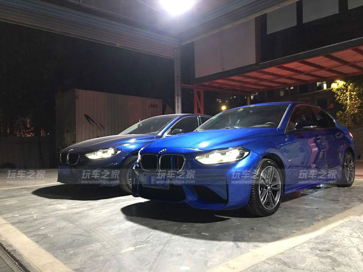 宝马1系三厢版改装M2前后包围 四出排气更运动