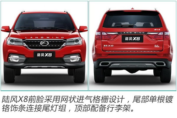 陆风2018款X8上市 增搭1.8T发动机/涨价6000元