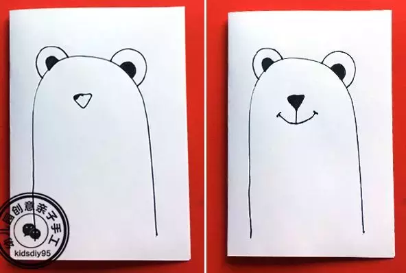 儿童简笔画教程:爱心小熊一步一步画,情人节的表白送给你