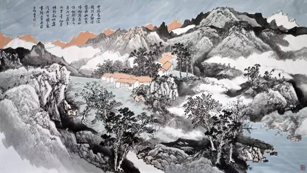 青年画家刘明雷将诗意与山水相融，创造独属于自己的美