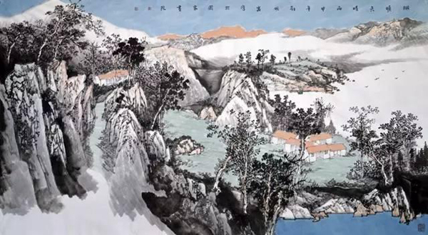 青年画家刘明雷将诗意与山水相融，创造独属于自己的美