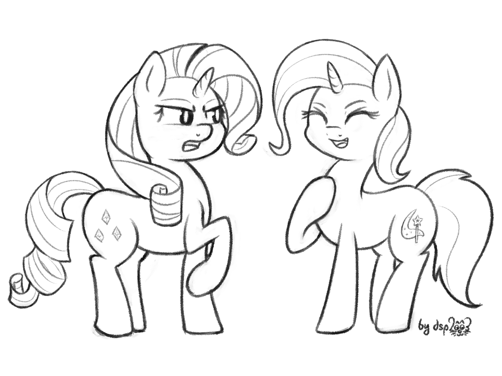 1267624__safe_artist-colon-dsp2003_rarity_trixie_black+and+white_cute_earth+pony_eyes+closed_female_frown_grayscale_monochrome_open+mouth_part+of+a+set.png