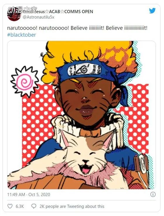 日本动画角色黑人化的“blacktober”标签流行中_图片 No.6
