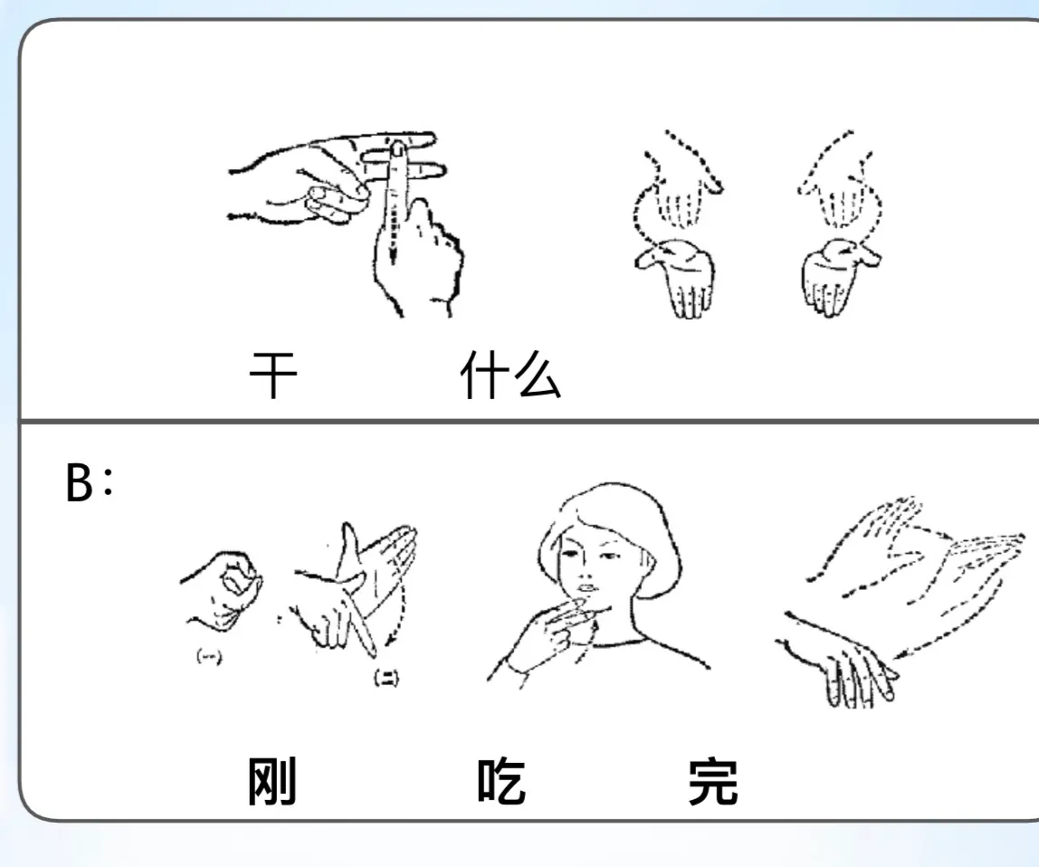 手語教程日常用語手語情景對話範例