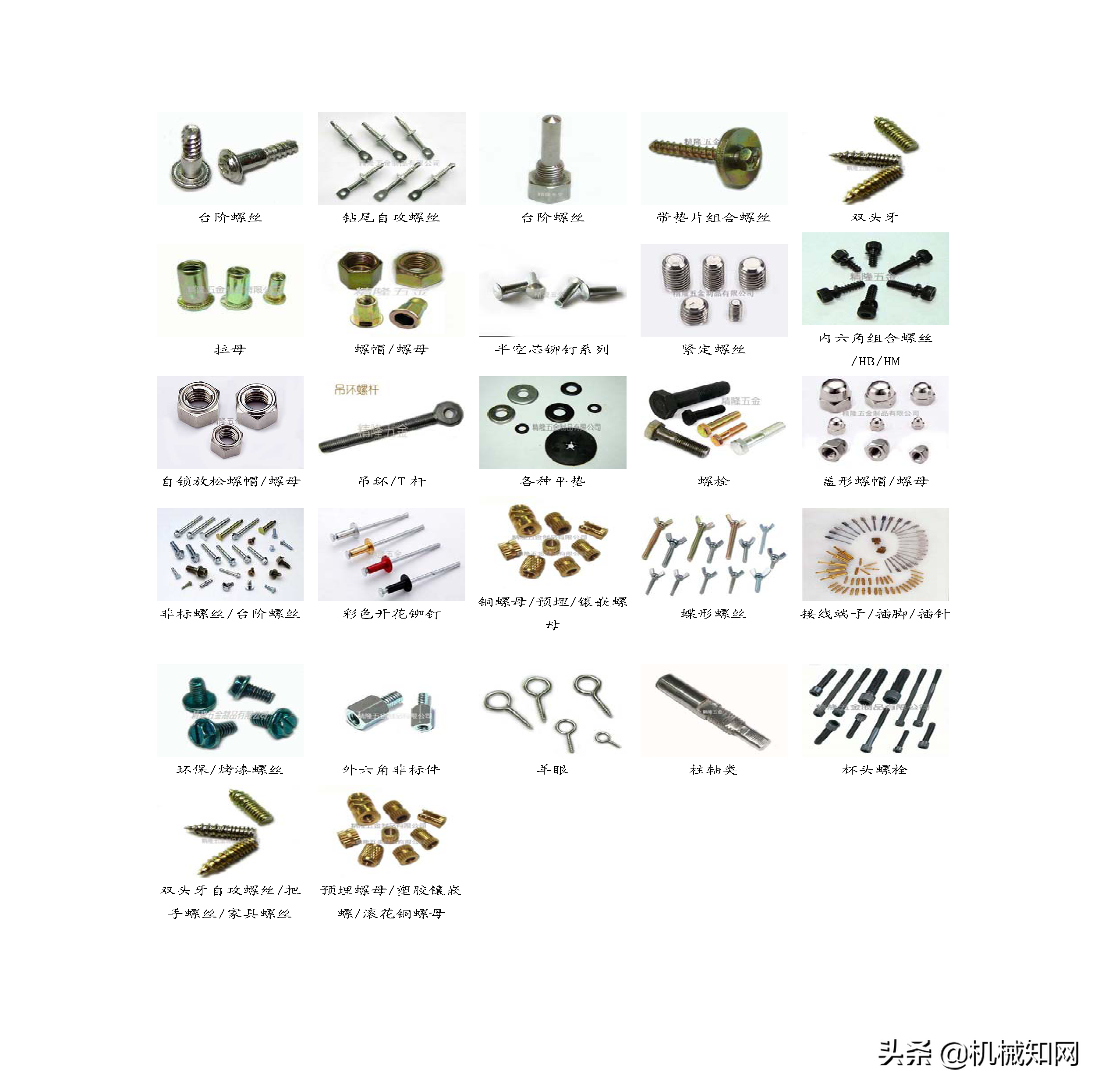 1,各种螺丝代号及其图片