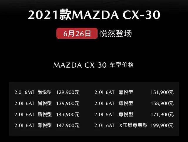 新款马自达CX-30：增配是我最大的进步