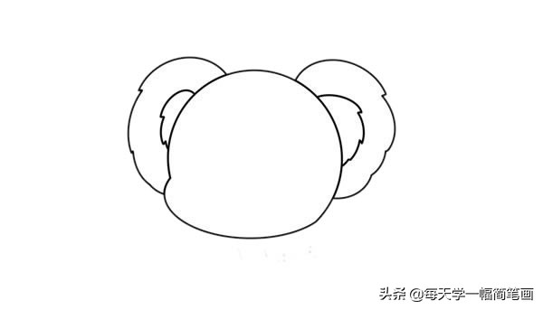 每天学一幅简笔画--彩色考拉简笔画画法步骤图解教程