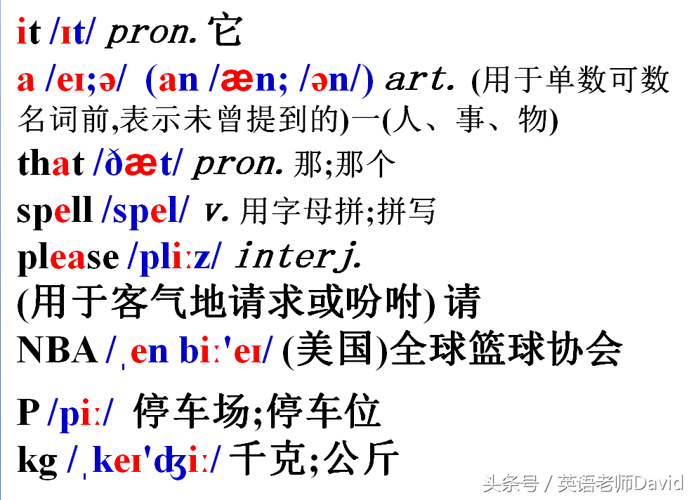 初一英语重点什么？当然是音标，七年级上Start Unit2单词音标MP3