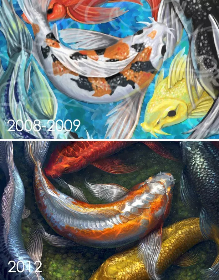 他们重画自己当年的幼稚画作，出来的对比结果简直让人……
