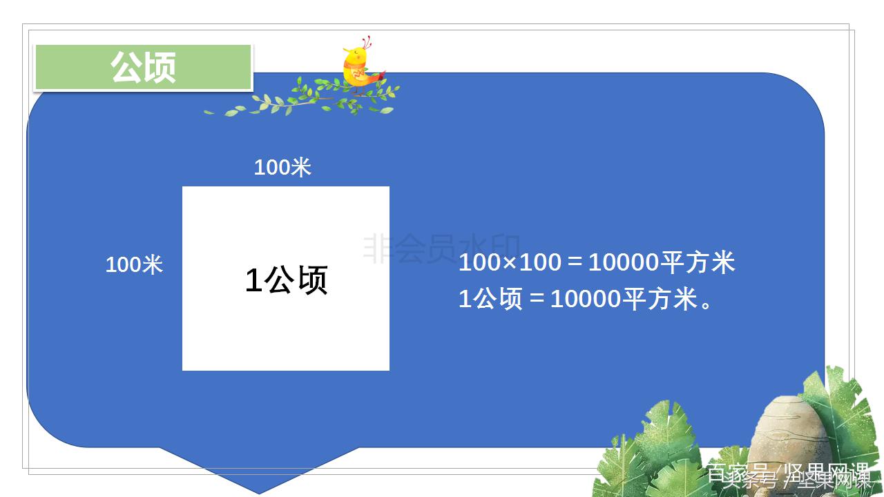 一张图帮孩子分清公顷和平方千米