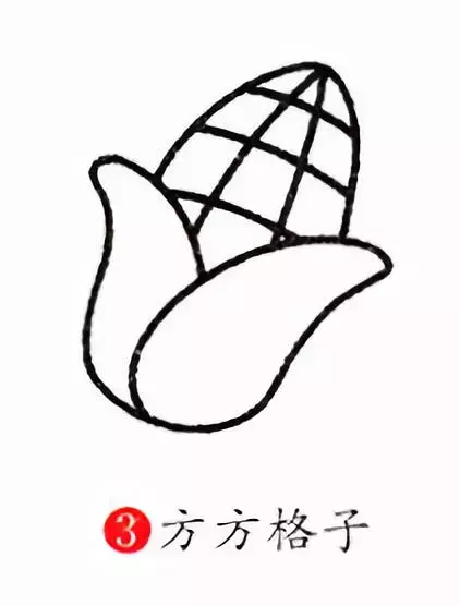 简笔画｜可爱的玉米简笔画画法图解，一起来画一画吧！先收藏