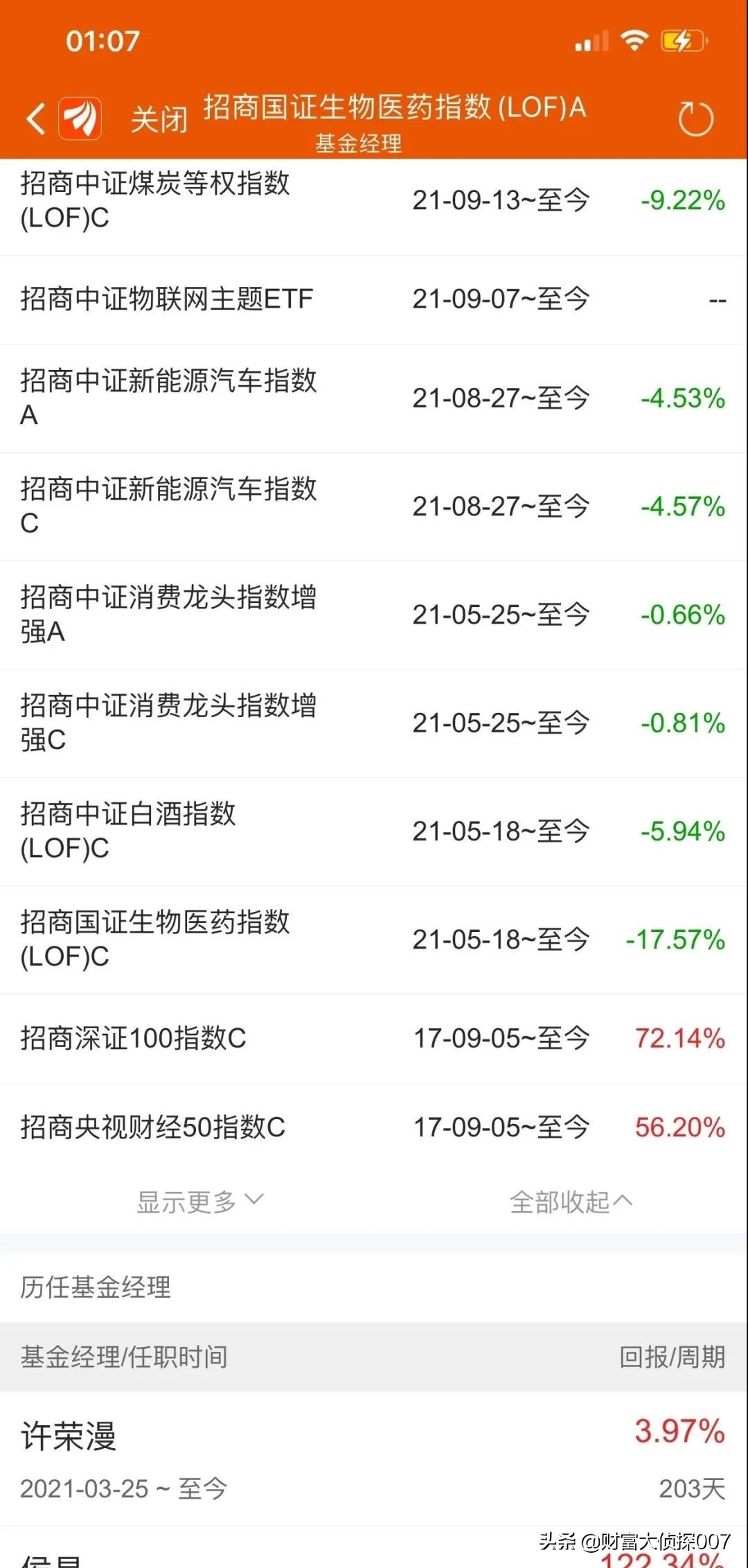 信达澳银新能源产业回调，排名不佳！招商国证生物医药指数业绩差