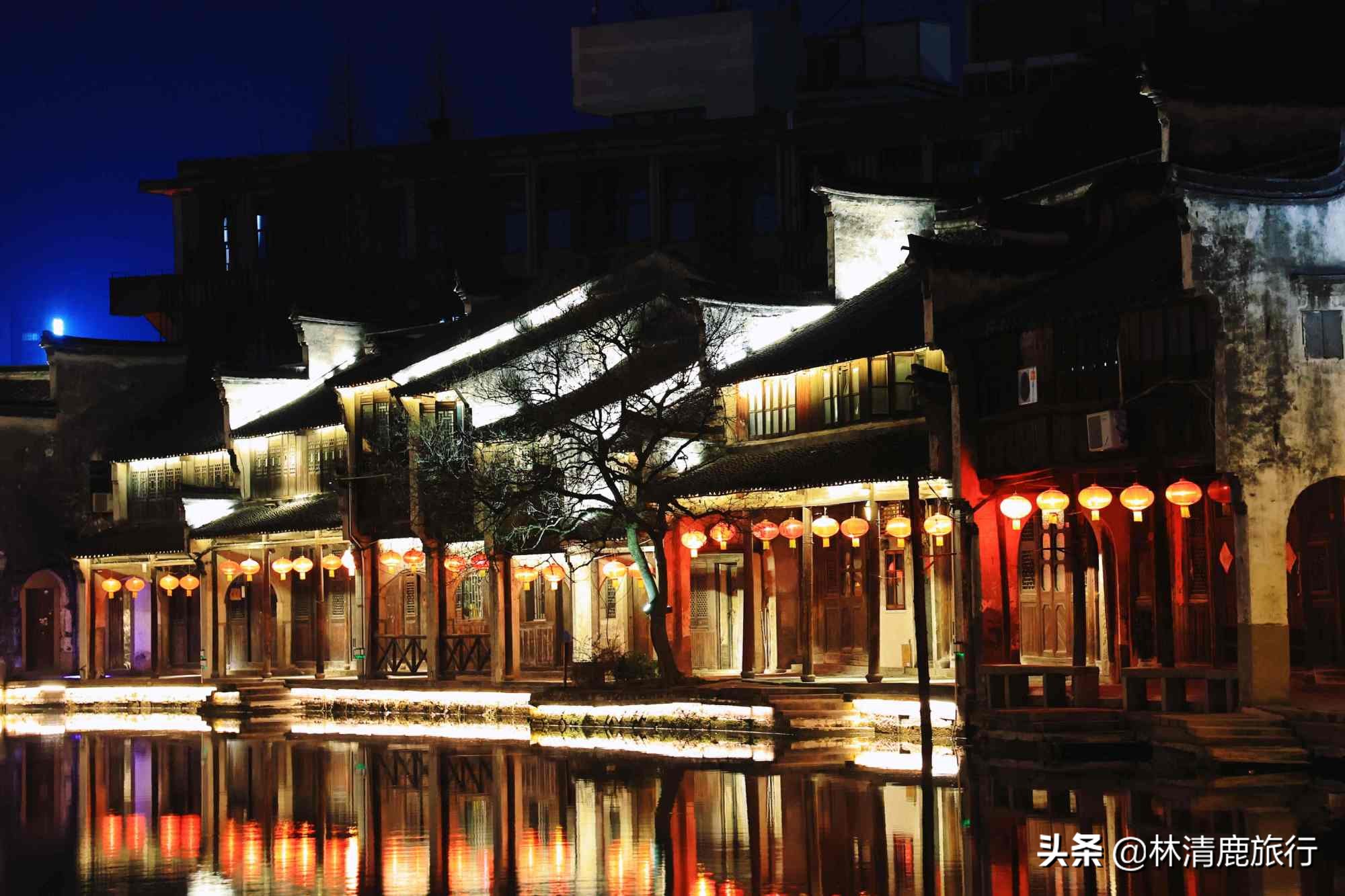 南浔古镇冬日夜景：丝绸般的华丽质感，如仙境般梦幻