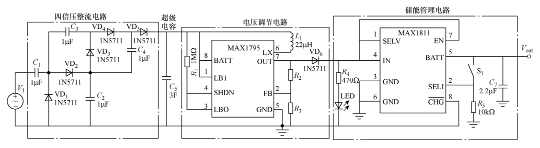 一种新型振动能量收集系统，可持续点亮LED灯和数码管