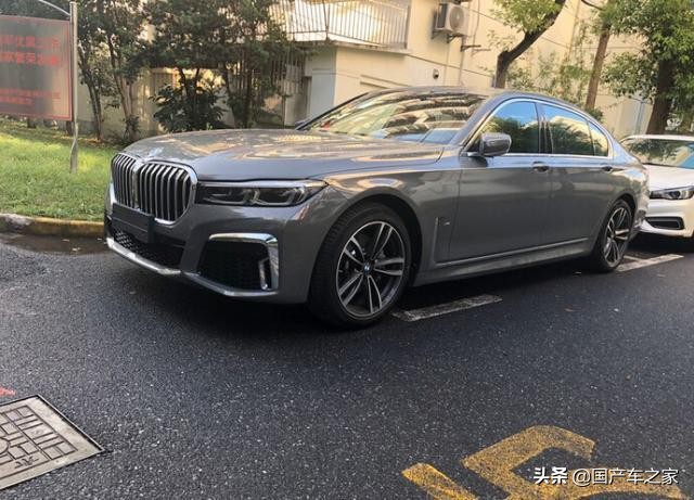 宝马730li低配实拍，贝灰色车身很特别，大双肾越看越好看了
