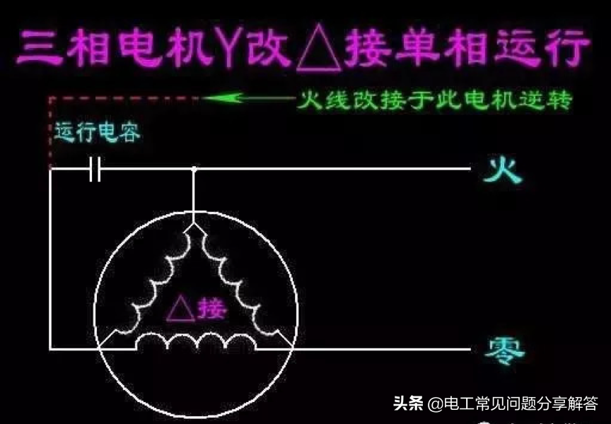 电工第33问：电压为220/380V电动机如何接线，380V如何转接成220V