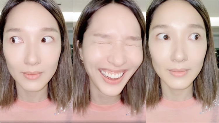 王祖蓝和老婆女儿转动眼球，Gabby画风搞笑，被调侃全家“蓝化”