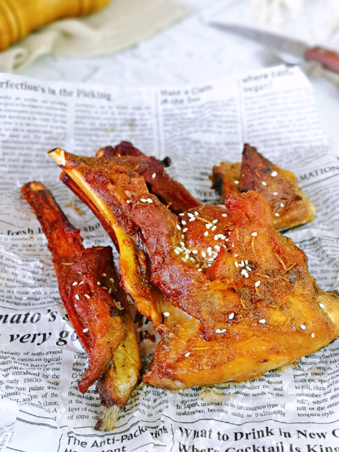 家里有烤箱就能做，奥尔良烤羊排太像样，羊排烤的滋滋冒油真香