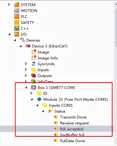 AQ-SM877-ECT-COM实现EtherCAT控制器与串口设备的通讯