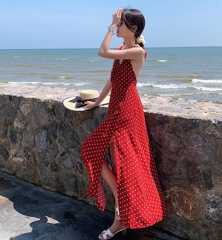 8款红色沙滩裙，海边度假拍照，女神仙美穿搭法