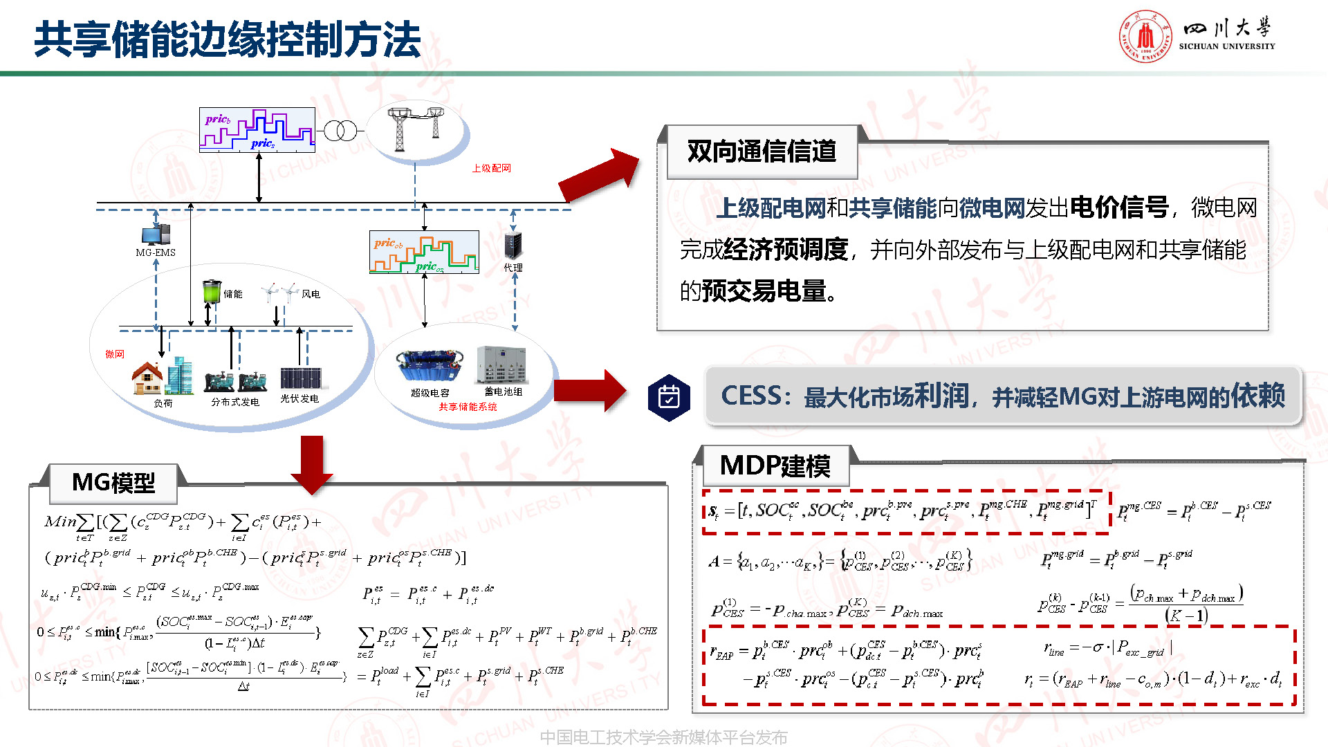 川大高红均副教授:机器学习驱动的分布式储能博弈与配网分层管理