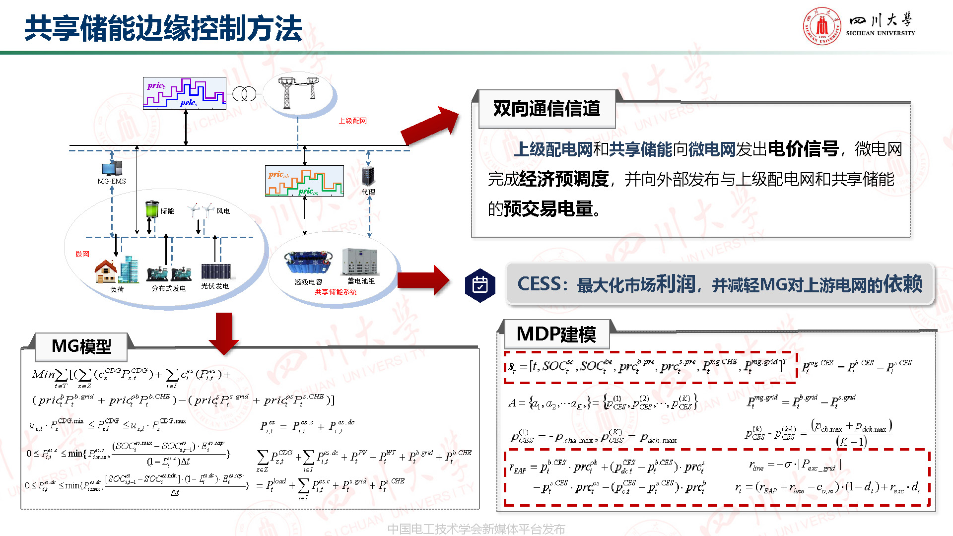 川大高紅均副教授：機器學習驅動的分布式儲能博弈與配網分層管理