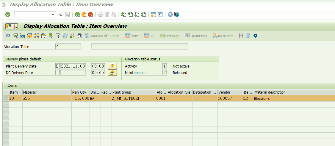 SAP RETAIL 基于分配表创建PO报错 - No work list could be selected–