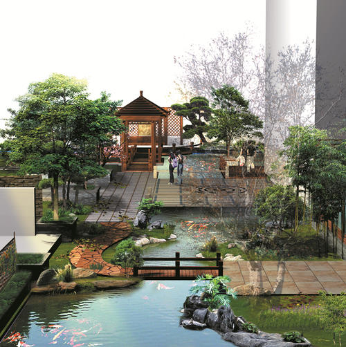 花园只有造个锦鲤鱼池，才能堪称最美庭院