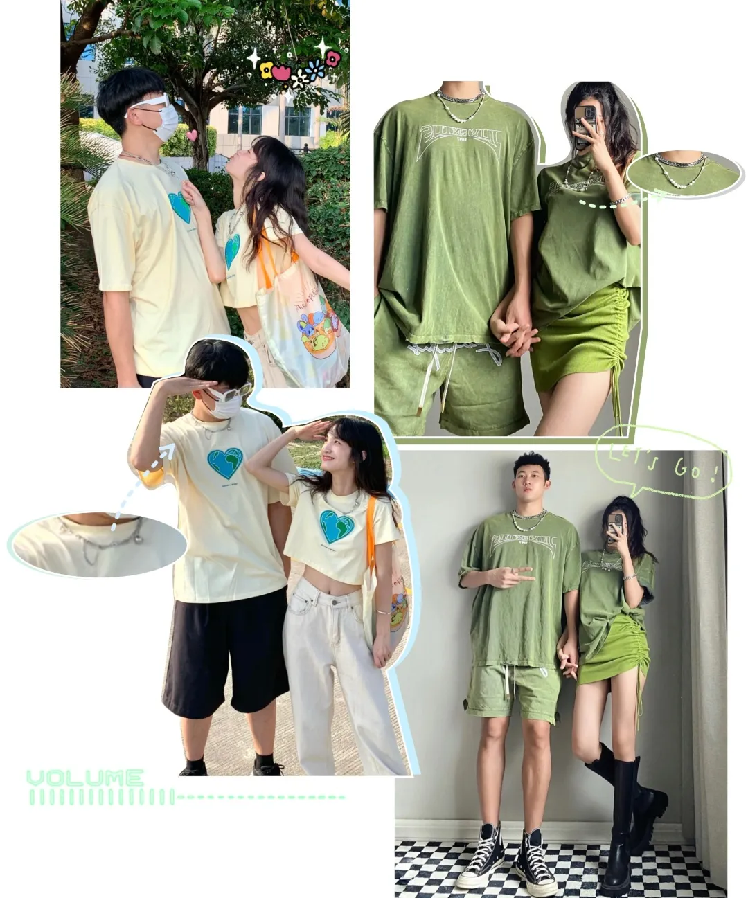 淘宝网短袖情侣装推荐(夏季新款情侣装哪款比较好)插图29 30套情侣装!巨好看!没男票的也要和姐妹一起安排