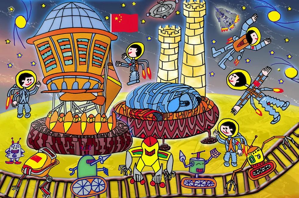 奇思妙想的儿童画探秘未知世界