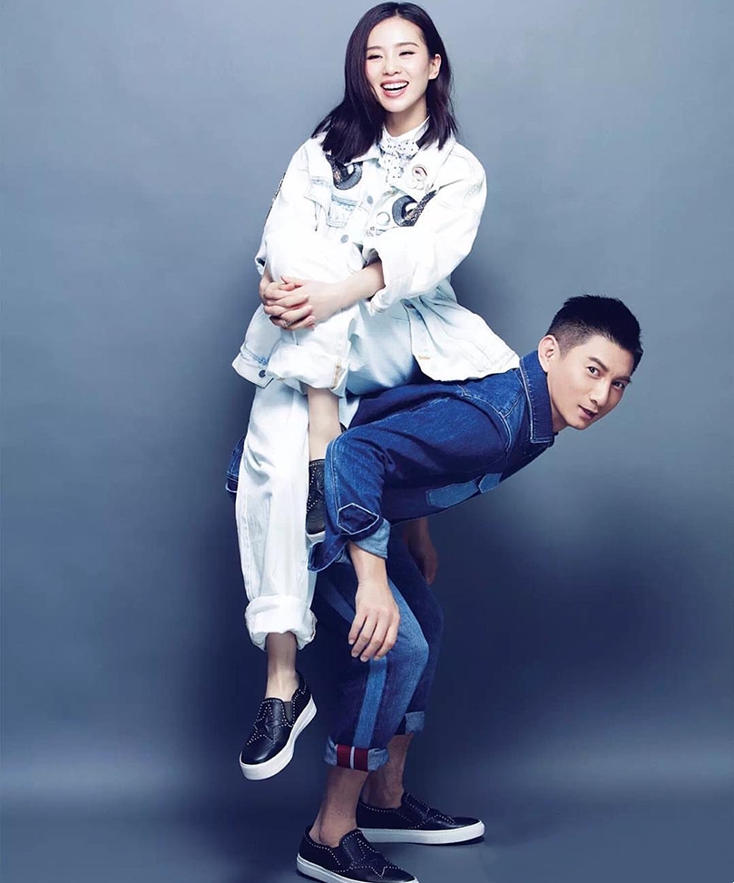 吴奇隆一家三口逛超市，刘诗诗推着婴儿车，步步肉嘟嘟萌态十足