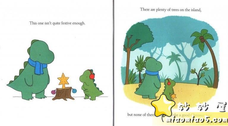 【双语绘本】恐龙主题英文绘本 基础级：恐龙罗里之圣诞树 Rory the dinosaur needs a christmas tree带精美插图图片 No.8