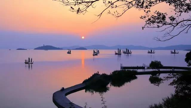 太湖风景怎么画,风景简笔画_大山谷图库
