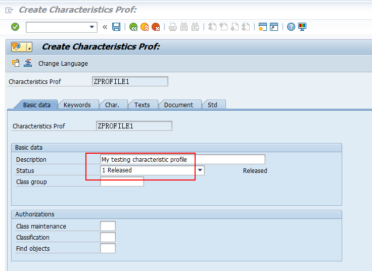 SAP RETAIL 特徵引數檔案(Characteristic Profile) I