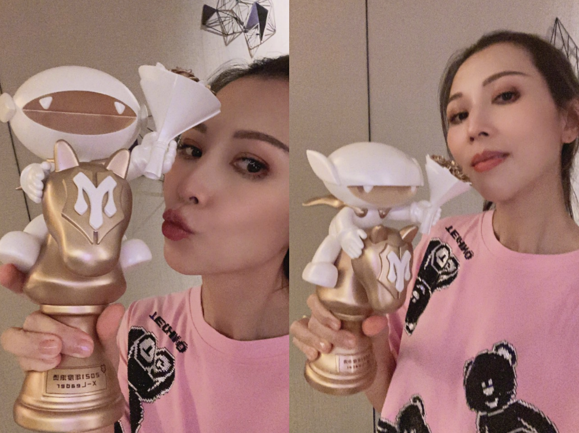 蔡少芬晒照庆祝张晋成团，与老公接吻被公主抱，老夫老妻依然甜