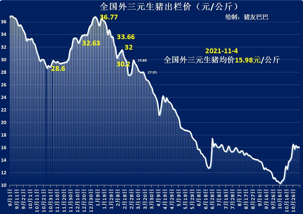 猪价跌破“底线”，要断崖式下跌？3个好消息！11月4日猪价