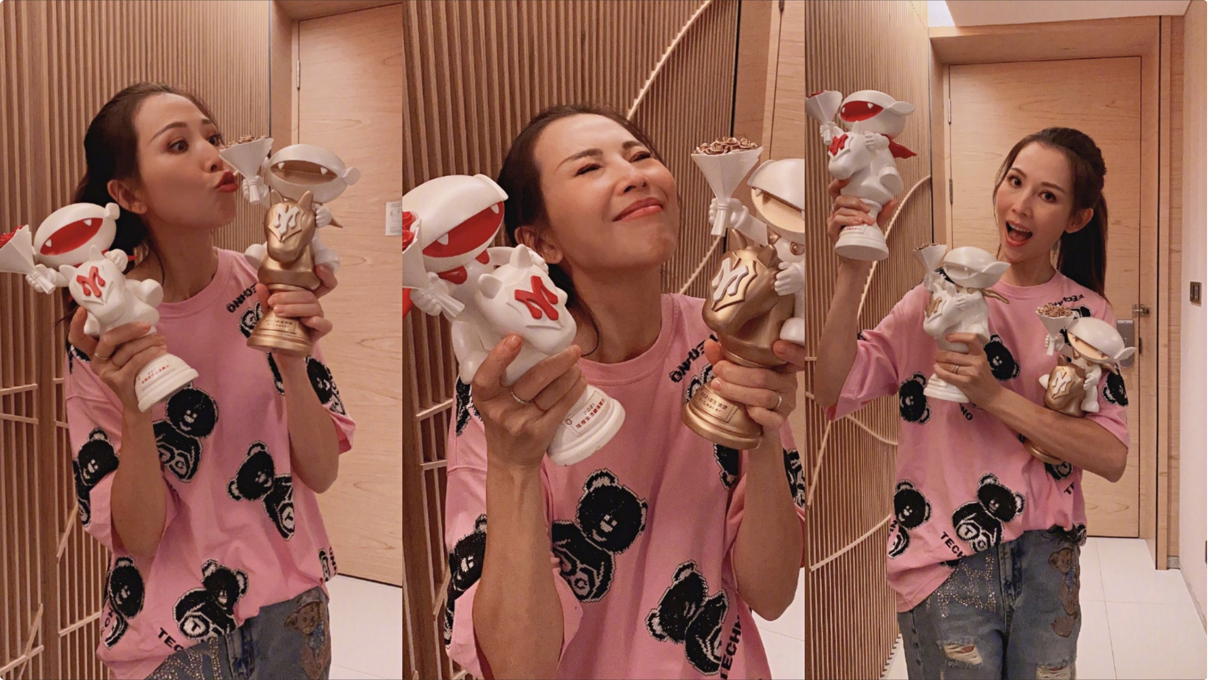 蔡少芬晒照庆祝张晋成团，与老公接吻被公主抱，老夫老妻依然甜