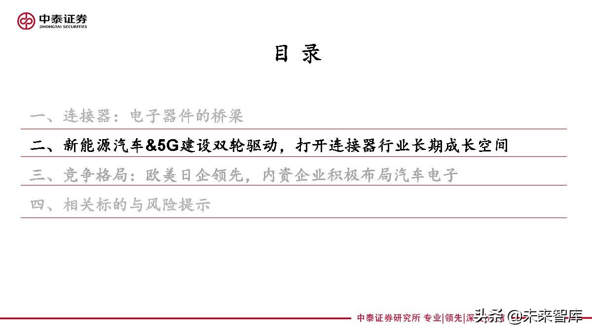 连接器行业研究：新能源汽车成长，有望打开国产替代广阔空间