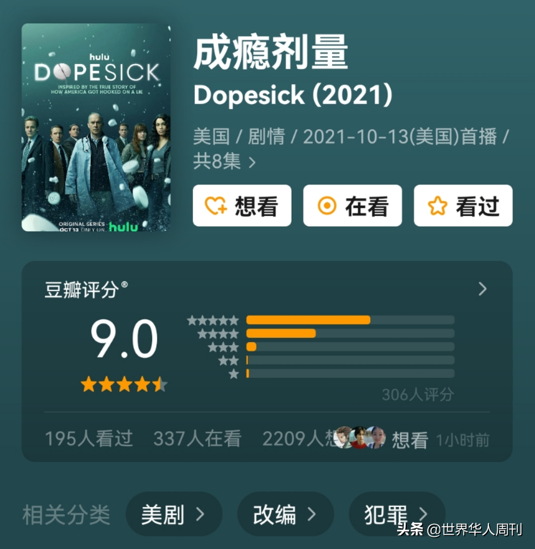 豆瓣9分神剧上线：一颗“救命药丸”，揭开美国神药骗局