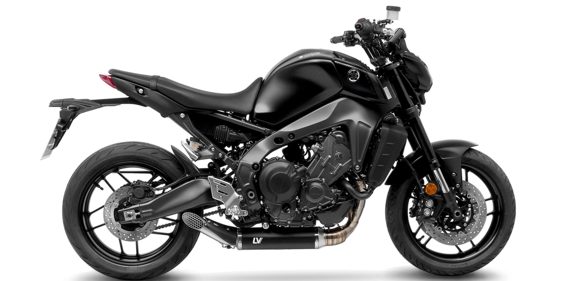 重量减轻30雅马哈mt09暗黑系改装排气管